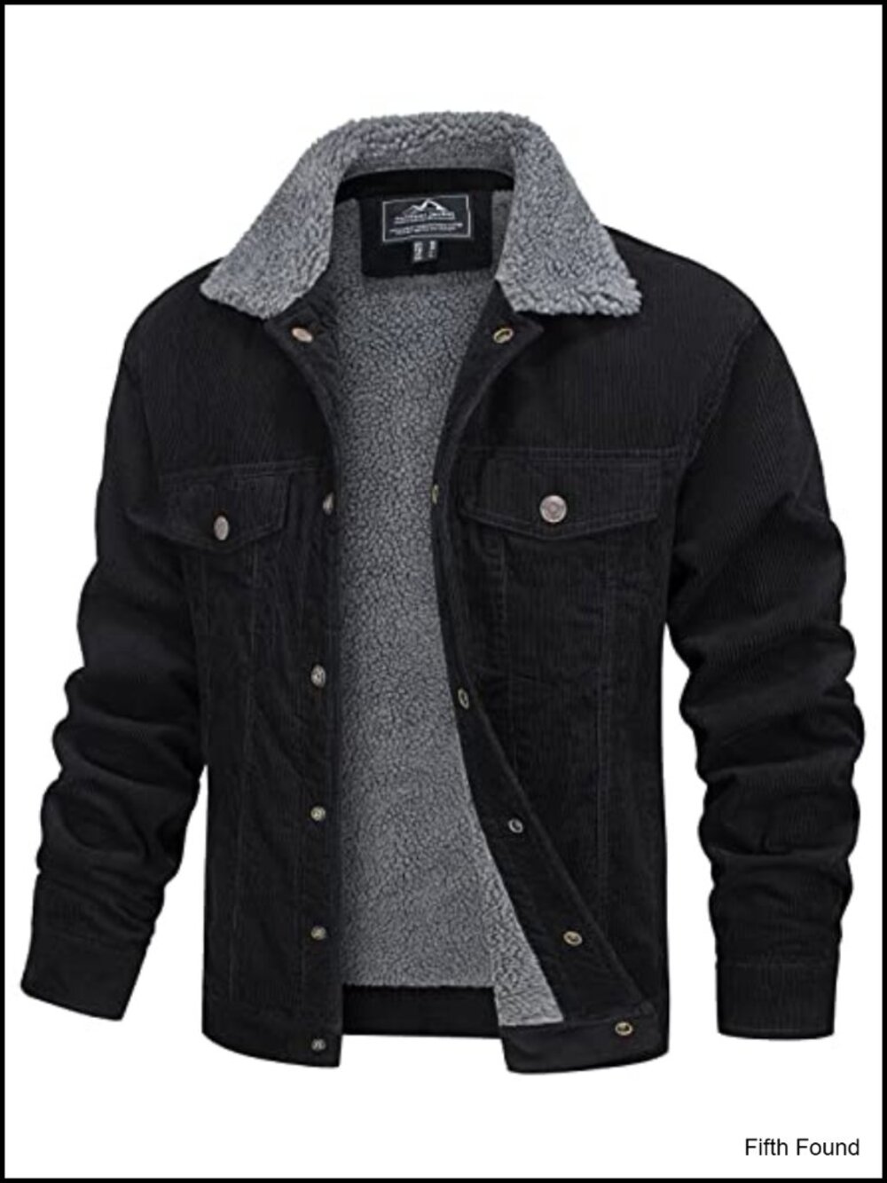 Men's Sherpa Lined Corduroy Winter Snap Jacket Warm Heavyweight